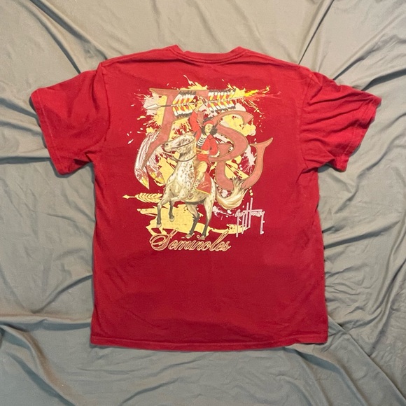 Guy Harvey Blue Water FSU Seminoles Back-Printed Graphic Tee Garnet Size Large - Picture 3 of 5